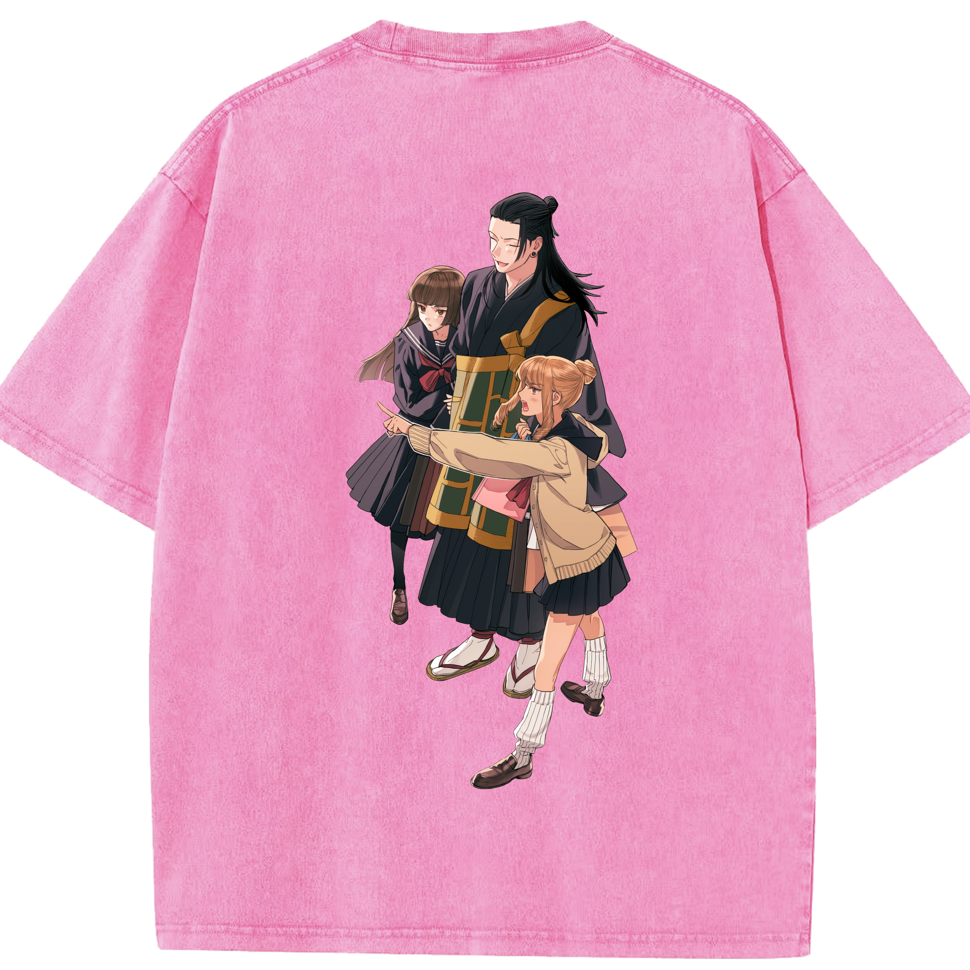 （画像用） 呪術廻戦 Jujutsu Kaisen 綿100% ヴィンテージ風 半袖Tシャツ（背面プリント）